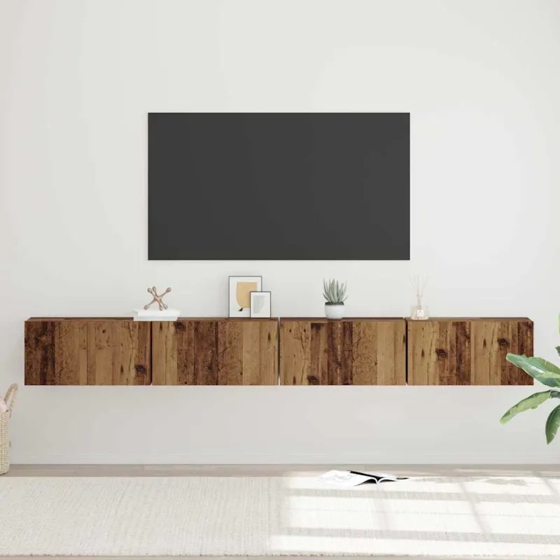 TV spintelių komplektas 4 pcs Senovinis medis 60 x 30 x 30 cm