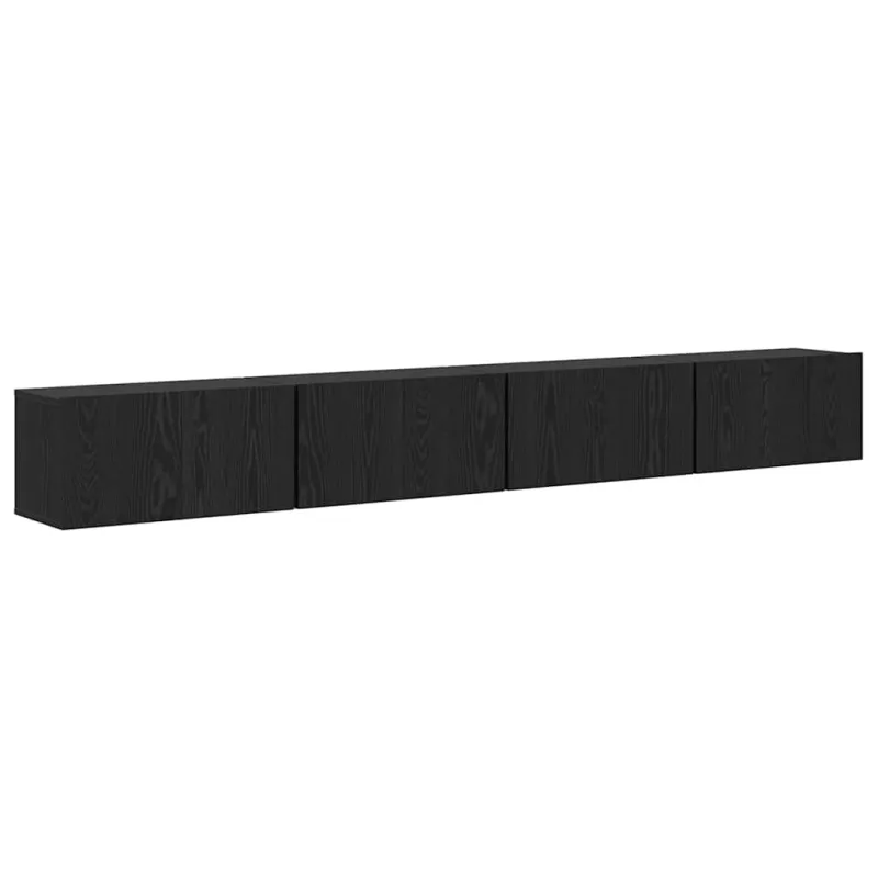 TV spintelių komplektas 4 pcs Juodas ąžuolas 60 x 30 x 30 cm