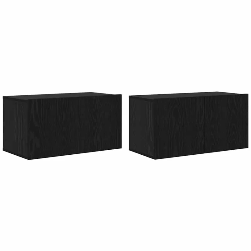 TV spintelių komplektas 4 pcs Juodas ąžuolas 60 x 30 x 30 cm