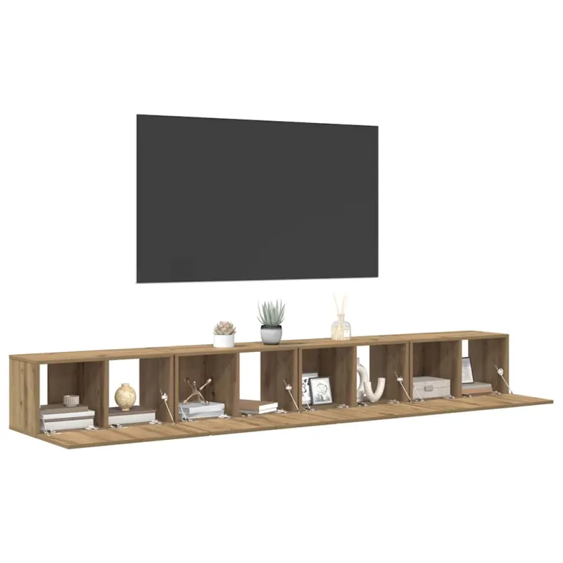 TV spintelių komplektas 4 pcs Amatininkų ąžuolas