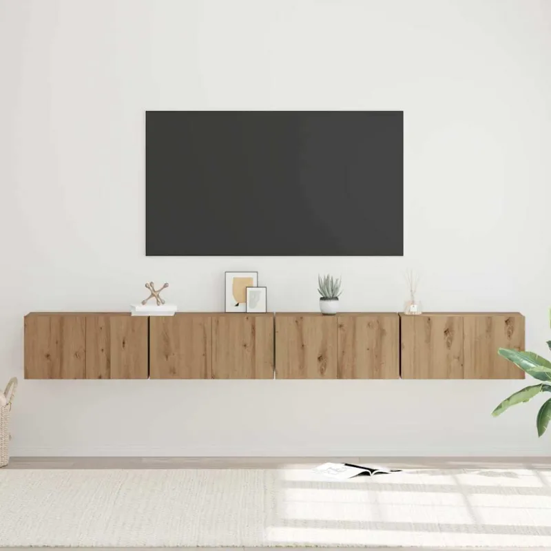 TV spintelių komplektas 4 pcs Amatininkų ąžuolas