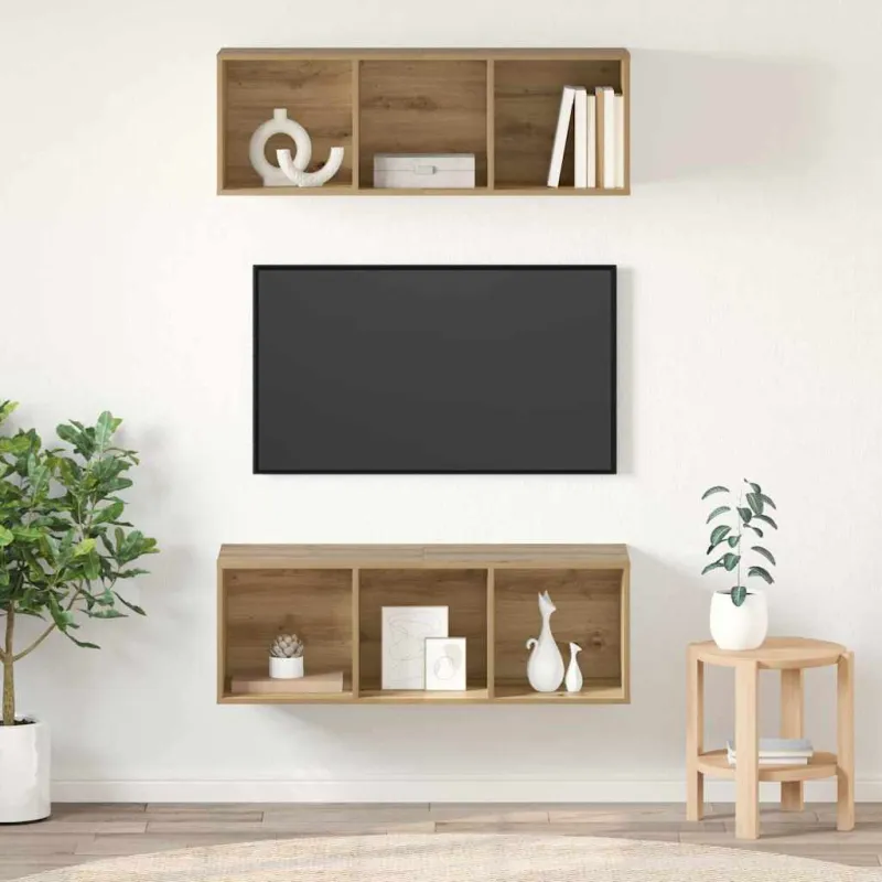 TV spintelių komplektas 2 pcs Amatininkų ąžuolas