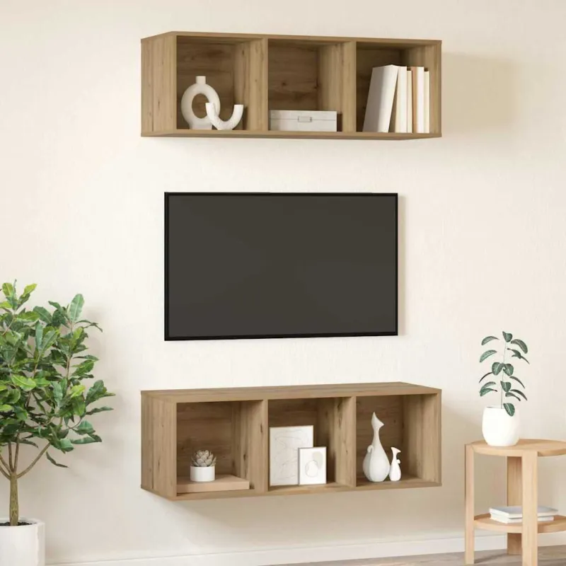 TV spintelių komplektas 2 pcs Amatininkų ąžuolas