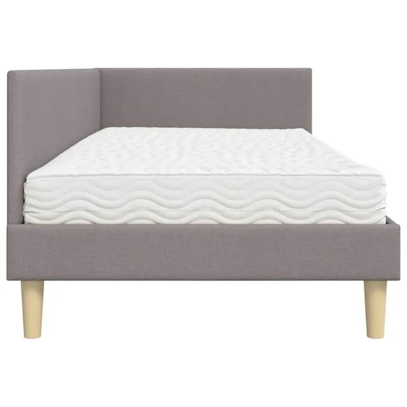 Kampinė lovos konstrukcija su čiužiniu Kita 2 pcs Taupe audinys