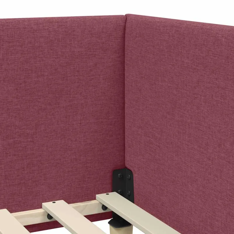 Kampinė lovos konstrukcija su čiužiniu Kita 2 pcs Pilka audinys