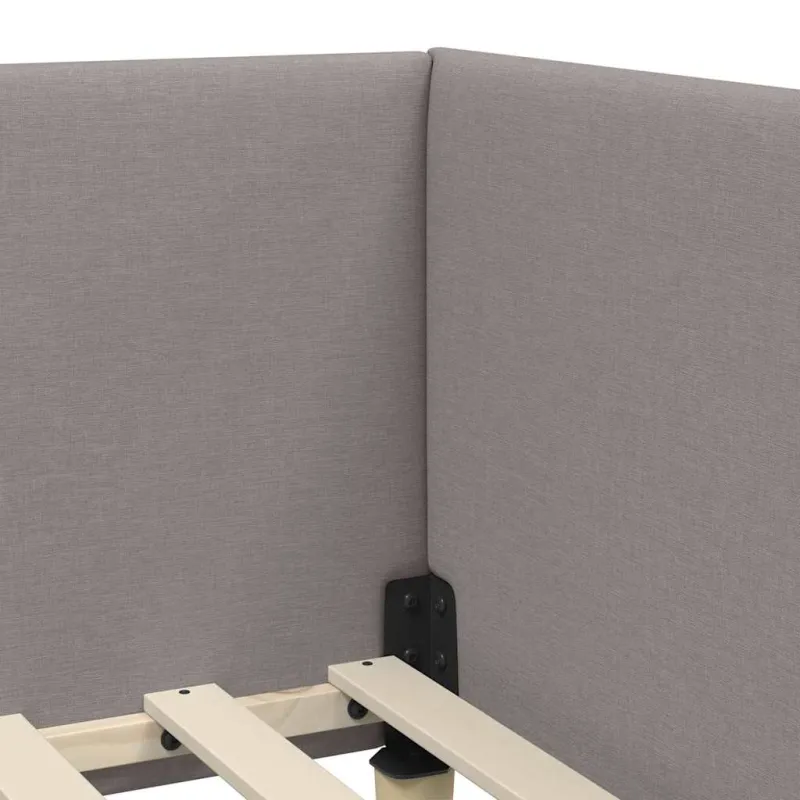 Kampinė lovos konstrukcija su čiužiniu Kita 2 pcs Taupe audinys