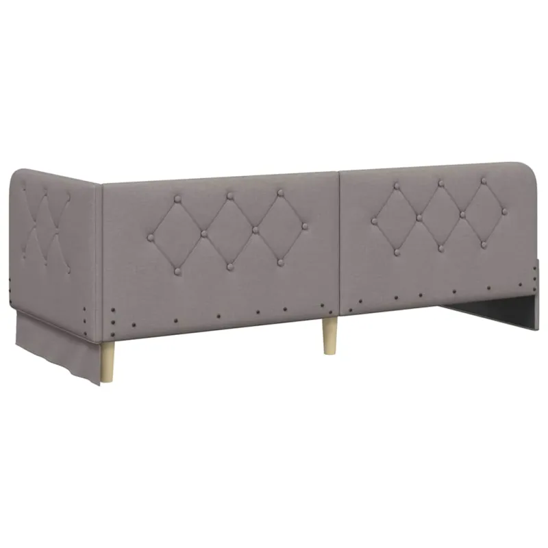 Kampinė lovos konstrukcija Taupe 80 x 200 cm audinys
