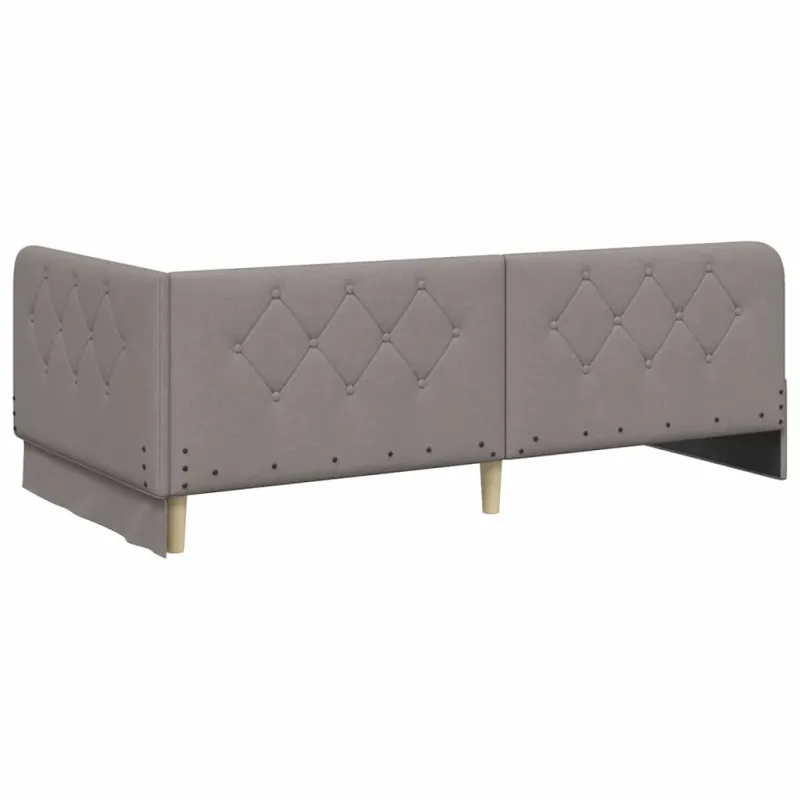 Kampinė lovos konstrukcija Taupe 100 x 200 cm audinys