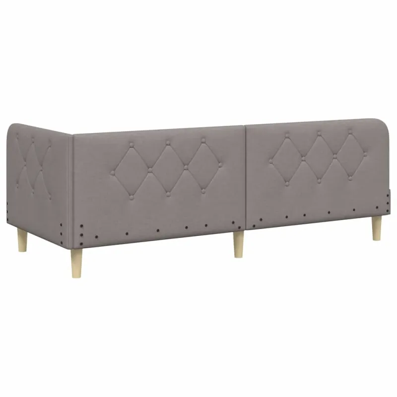 Kampinė lovos konstrukcija Taupe 80 x 200 cm audinys