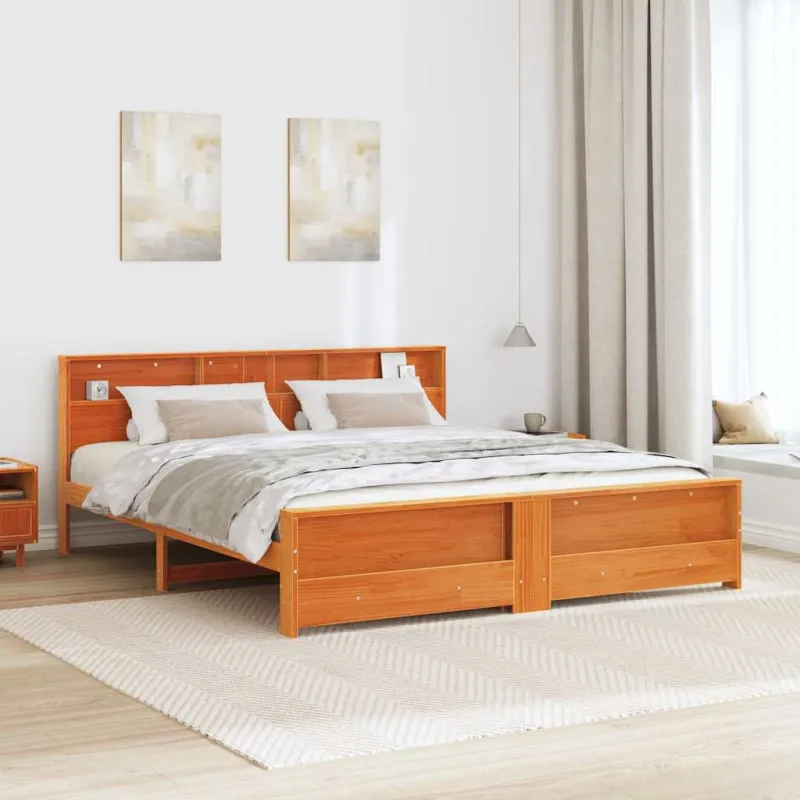 Lovos rėmas Vaško ruda 200 x 200 cm Tvirtas pušies medis