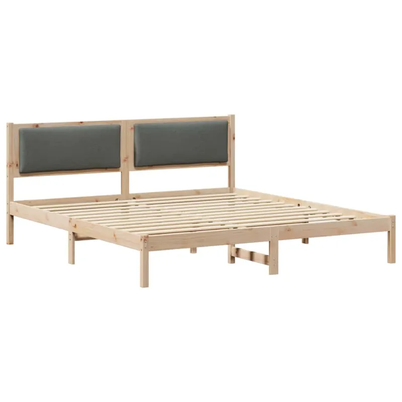 Lovos rėmas Tamsiai pilka 200 x 200 cm Kietos pušies mediena
