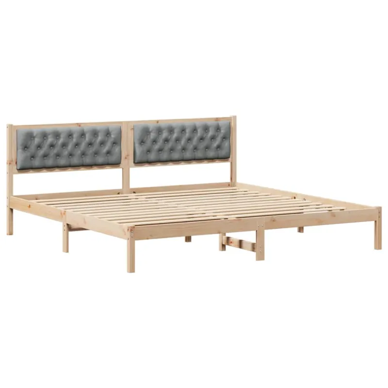 Lovos rėmas Šviesiai pilka 200 x 200 cm Kietos pušies mediena