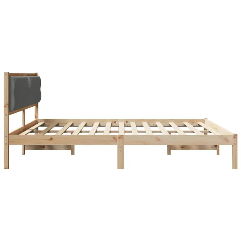 Lovos rėmas Tamsiai pilka 200 x 200 cm Kietos pušies mediena