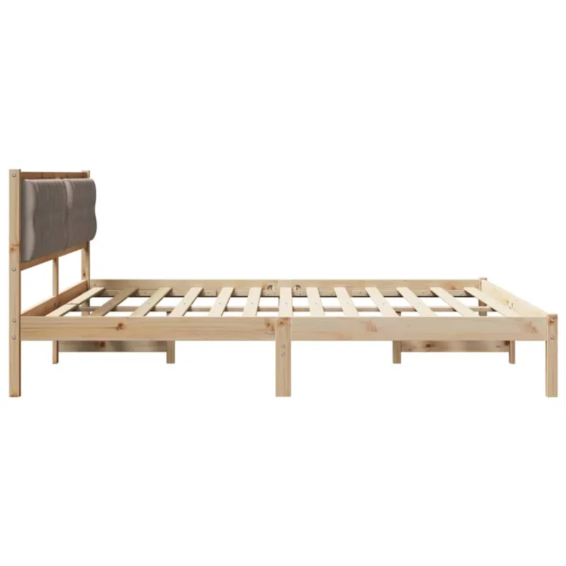 Lovos rėmas Taupe 200 x 200 cm Kietos pušies mediena