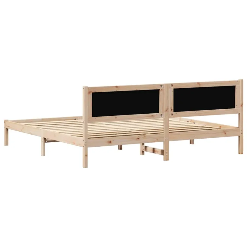 Lovos rėmas Taupe 200 x 200 cm Kietos pušies mediena