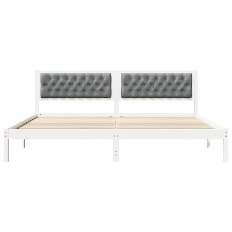 Lovos rėmas Šviesiai pilka 200 x 200 cm Kietos pušies mediena