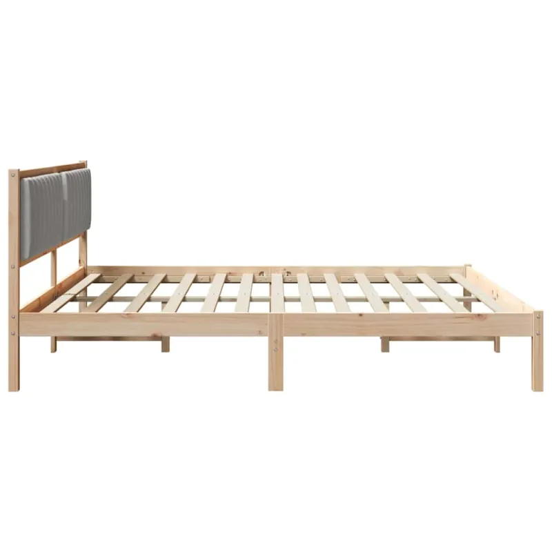 Lovos rėmas Šviesiai pilka 200 x 200 cm Kietos pušies mediena