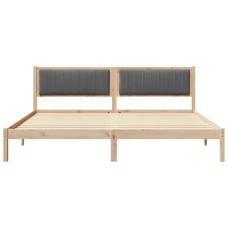 Lovos rėmas Tamsiai pilka 200 x 200 cm Kietos pušies mediena