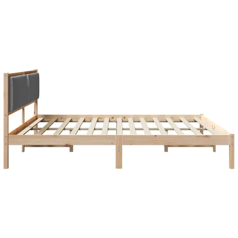 Lovos rėmas Tamsiai pilka 200 x 200 cm Kietos pušies mediena