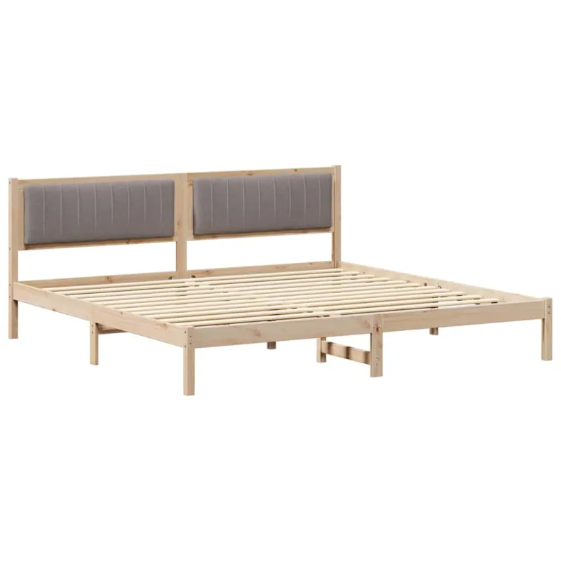 Lovos rėmas Taupe 200 x 200 cm Kietos pušies mediena