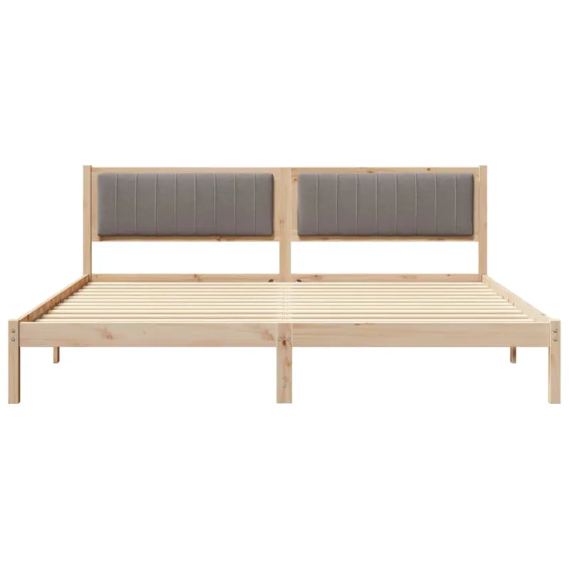 Lovos rėmas Taupe 200 x 200 cm Kietos pušies mediena
