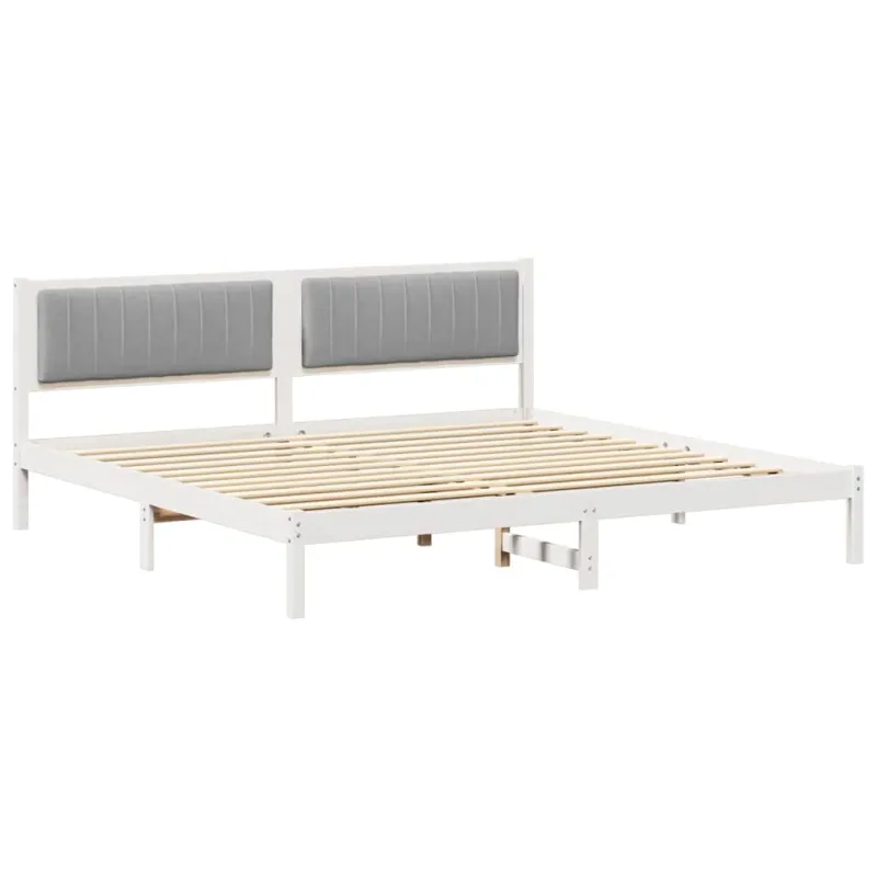 Lovos rėmas Šviesiai pilka 200 x 200 cm Kietos pušies mediena