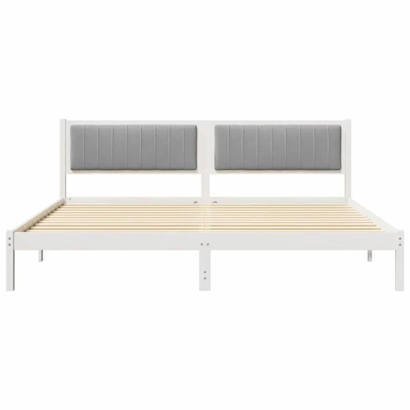 Lovos rėmas Šviesiai pilka 200 x 200 cm Kietos pušies mediena