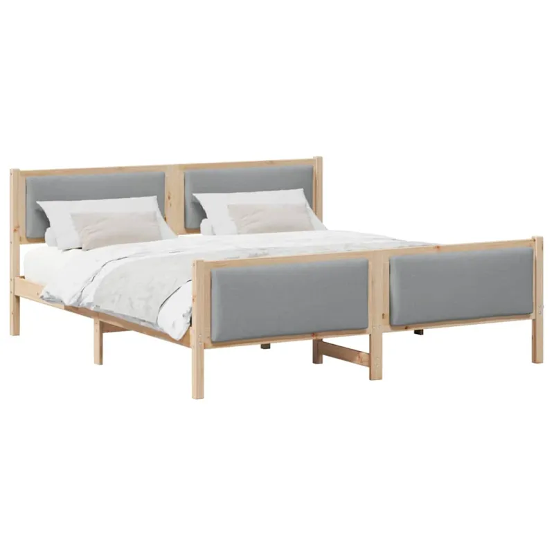 Lovos rėmas su galvūgalio Šviesiai pilka 200 x 200 cm audinys