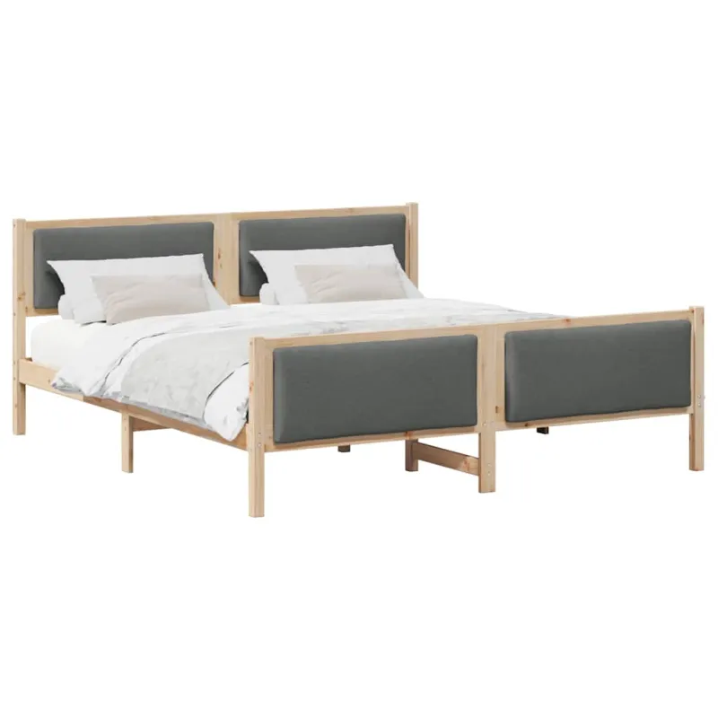 Lovos rėmas su galvūgalio Tamsiai pilka 180 x 200 cm audinys