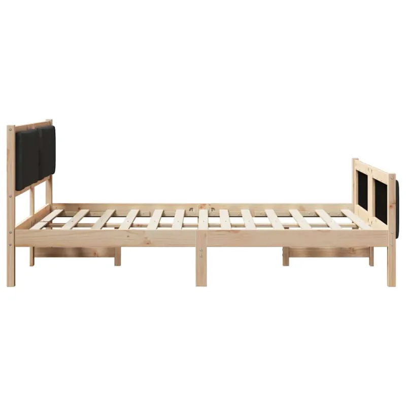Lovos rėmas su galvūgalio Juoda 160 x 200 cm audinys