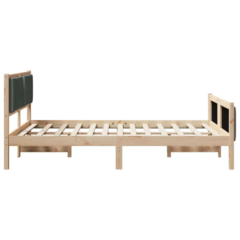 Lovos rėmas su galvūgalio Tamsiai pilka 140 x 200 cm audinys