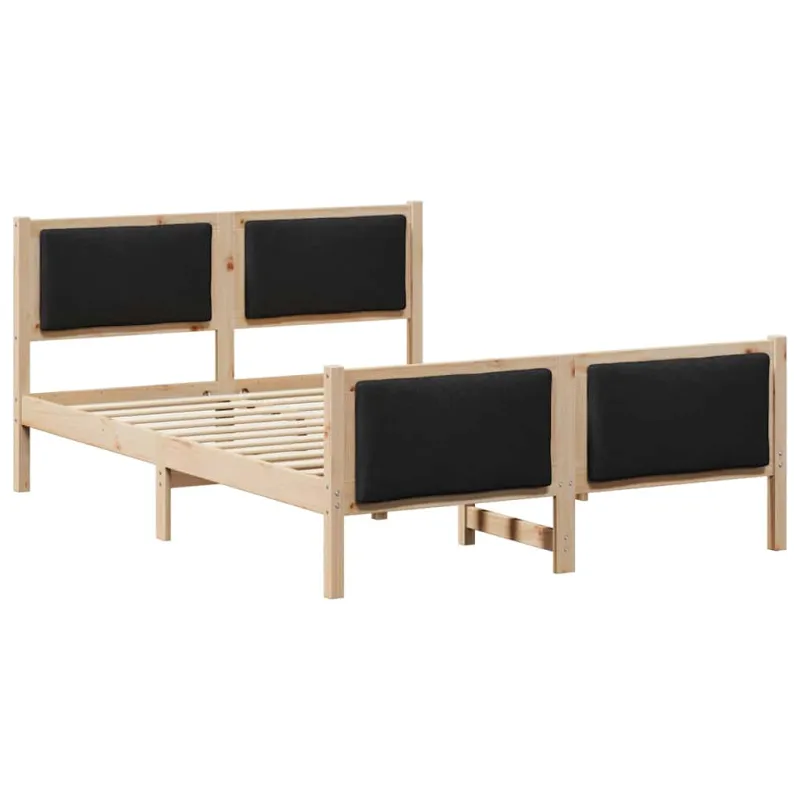 Lovos rėmas su galvūgalio Juoda 140 x 200 cm audinys