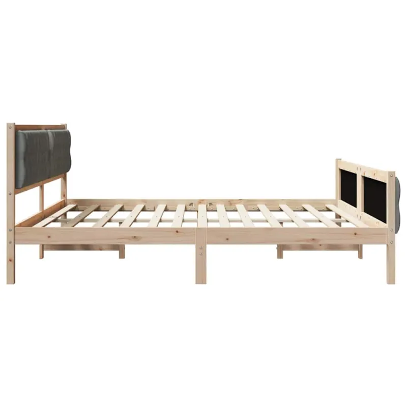 Lovos rėmas Tamsiai pilka 200 x 200 cm Kietos pušies mediena