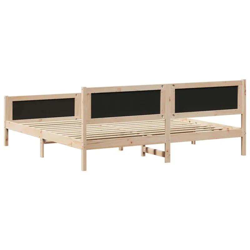 Lovos rėmas Tamsiai pilka 200 x 200 cm Kietos pušies mediena
