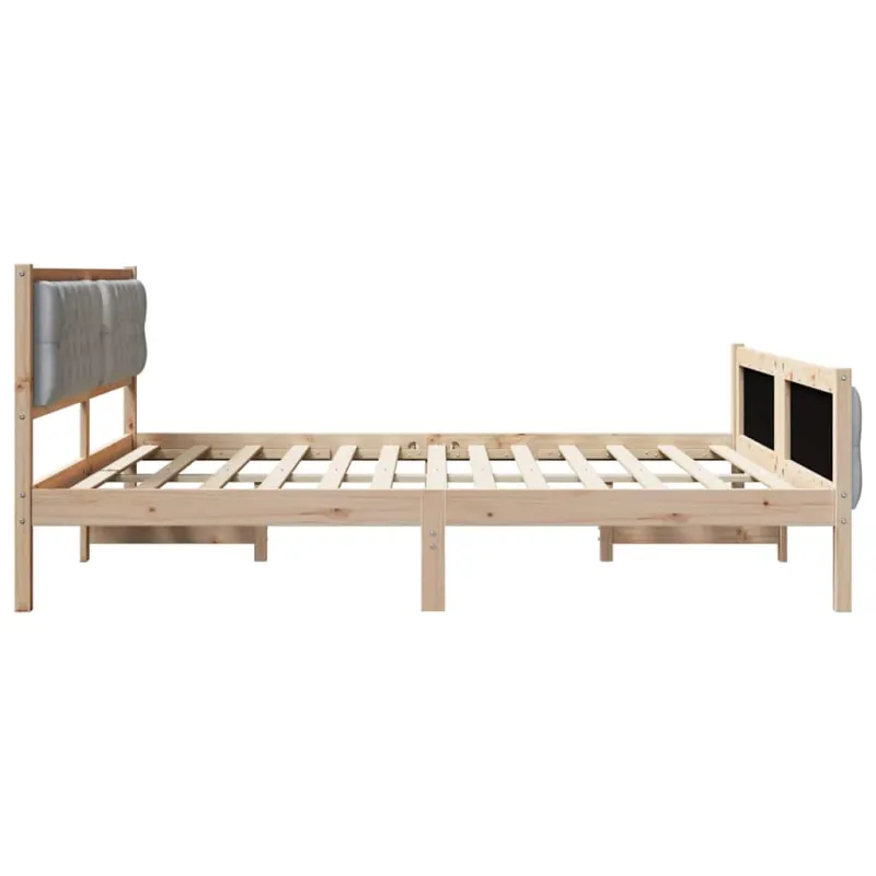 Lovos rėmas Šviesiai pilka 180 x 200 cm Kietos pušies mediena