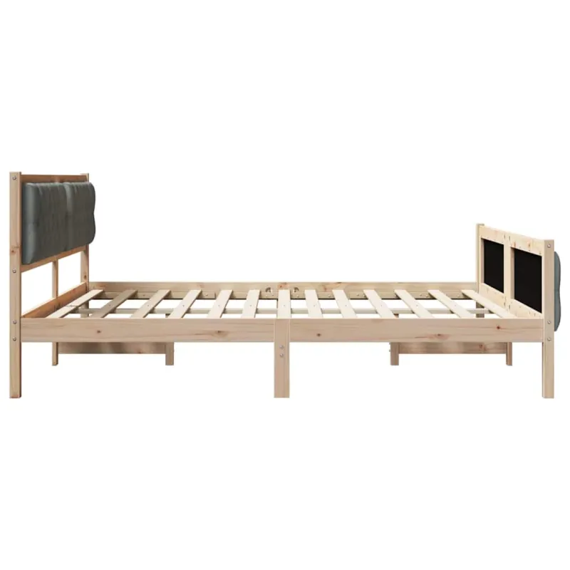 Lovos rėmas Tamsiai pilka 180 x 200 cm Kietos pušies mediena