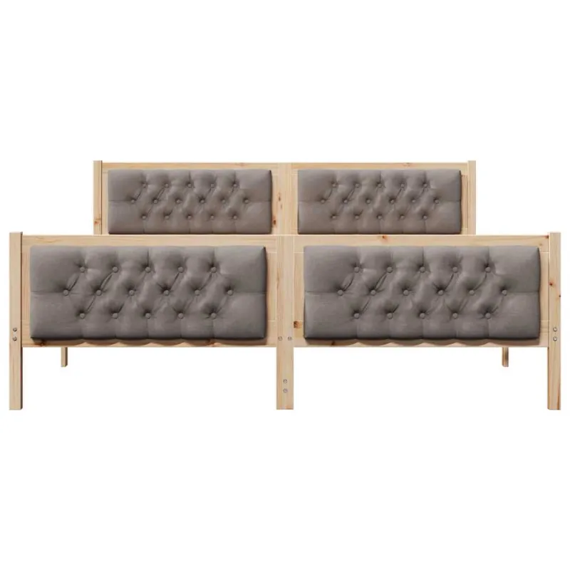Lovos rėmas Taupe 180 x 200 cm Kietos pušies mediena