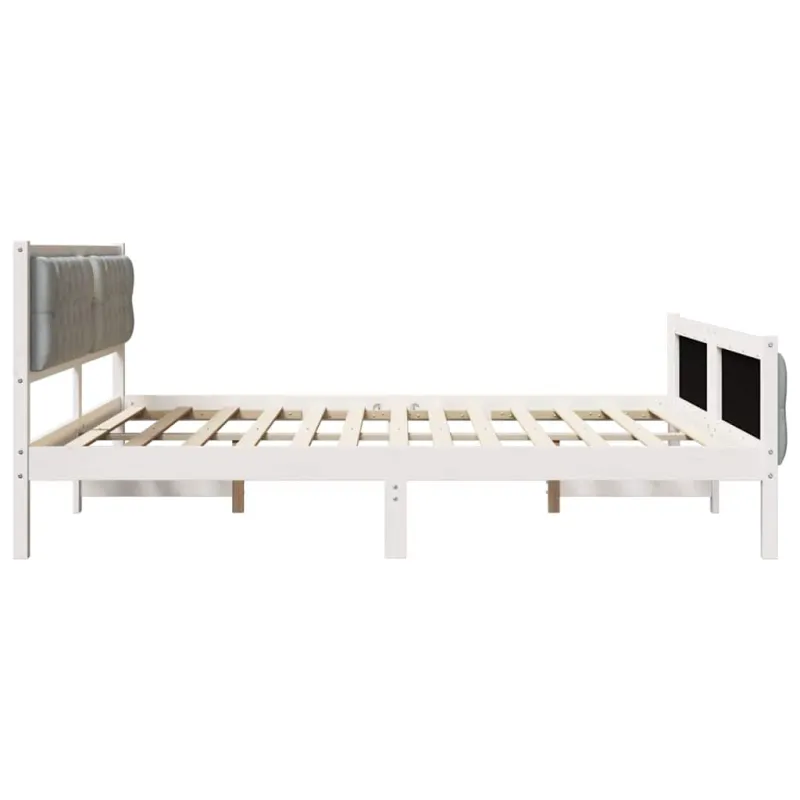 Lovos rėmas Šviesiai pilka 160 x 200 cm Kietos pušies mediena