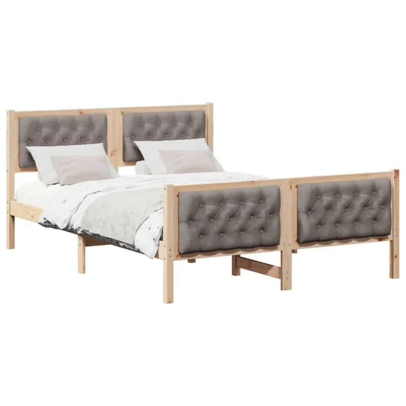Lovos rėmas Taupe 150 x 200 cm Kietos pušies mediena