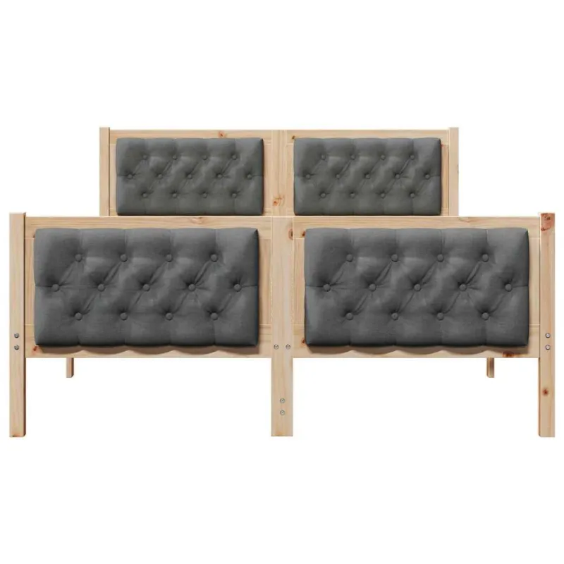 Lovos rėmas Tamsiai pilka 140 x 190 cm Kietos pušies mediena