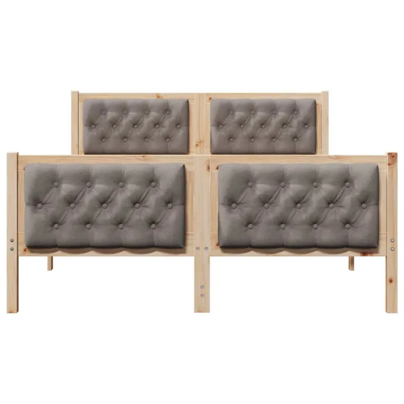 Lovos rėmas Taupe 140 x 190 cm Kietos pušies mediena