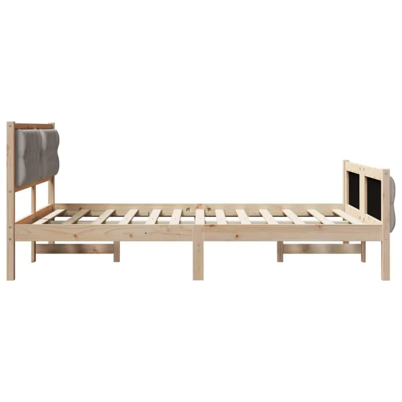 Lovos rėmas Taupe 140 x 190 cm Kietos pušies mediena