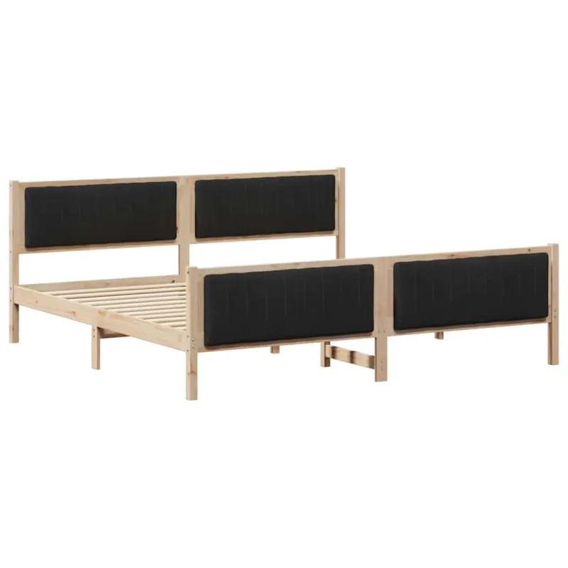 Lovos rėmas Ruda ir juoda 200 x 200 cm Pušies masyvas