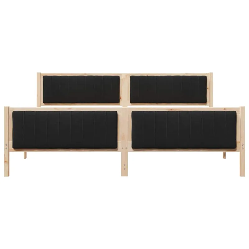 Lovos rėmas Ruda ir juoda 200 x 200 cm Pušies masyvas