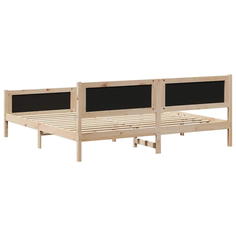 Lovos rėmas Ruda ir juoda 200 x 200 cm Pušies masyvas