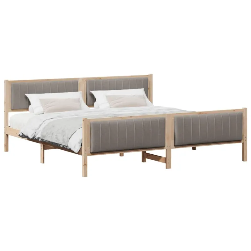 Lovos rėmas Ruda ir taupe 200 x 200 cm Pušies masyvas