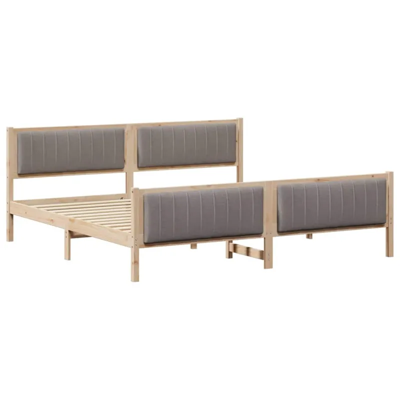 Lovos rėmas Ruda ir taupe 200 x 200 cm Pušies masyvas