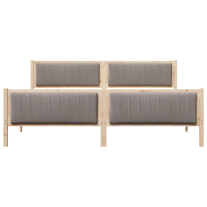 Lovos rėmas Ruda ir taupe 200 x 200 cm Pušies masyvas