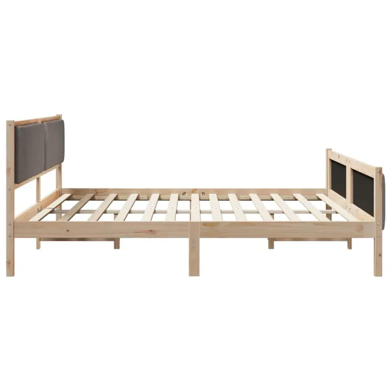 Lovos rėmas Ruda ir taupe 200 x 200 cm Pušies masyvas
