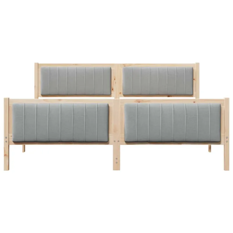 Lovos rėmas Ruda ir šviesiai pilka 180 x 200 cm Pušies masyvas